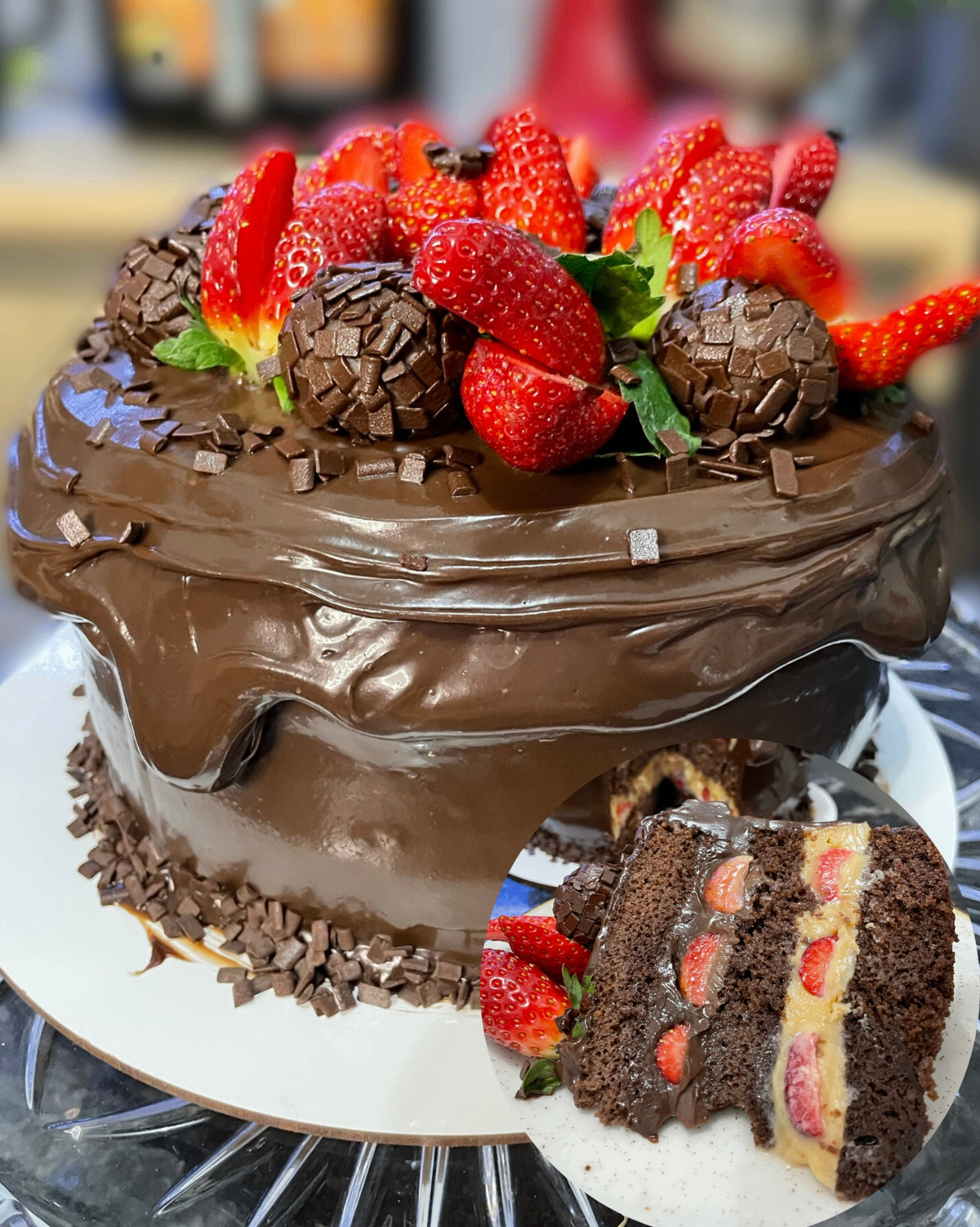 Torta Bombom de Morango